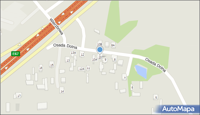 Rawa Mazowiecka, Osada Dolna, 10, mapa Rawa Mazowiecka