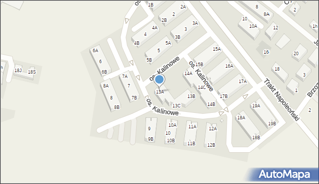 Rokietnica, Osiedle Kalinowe, 13A, mapa Rokietnica