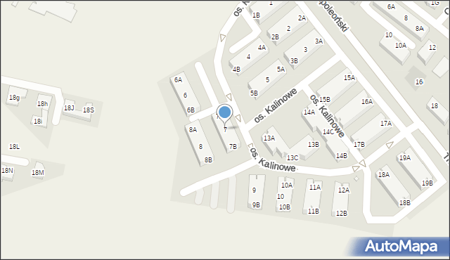 Rokietnica, Osiedle Kalinowe, 7, mapa Rokietnica