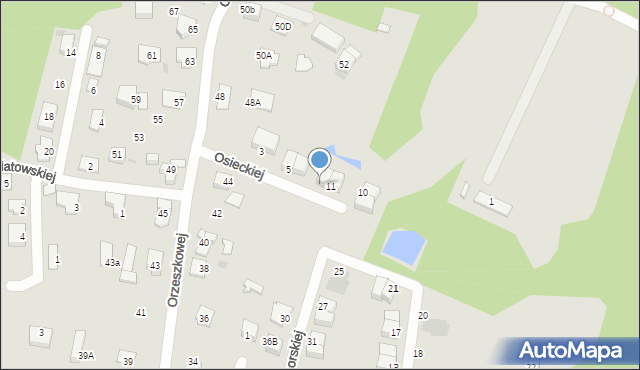 Ruda Śląska, Osieckiej Agnieszki, 9, mapa Rudy Śląskiej