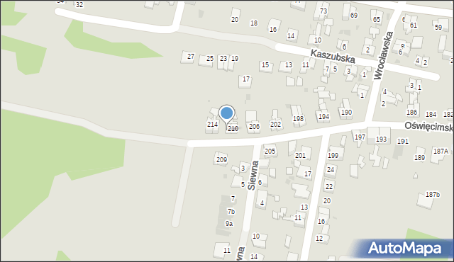 Ruda Śląska, Oświęcimska, 212, mapa Rudy Śląskiej