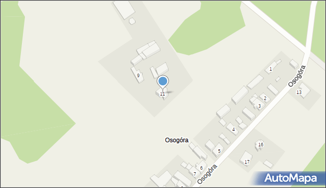 Rudgerzowice, Osogóra, 11, mapa Rudgerzowice