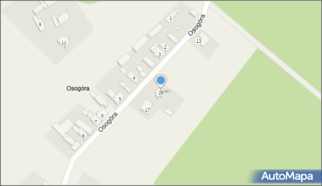 Rudgerzowice, Osogóra, 16, mapa Rudgerzowice