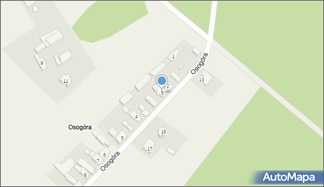 Rudgerzowice, Osogóra, 3, mapa Rudgerzowice