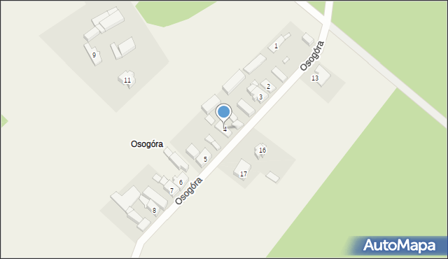 Rudgerzowice, Osogóra, 4, mapa Rudgerzowice