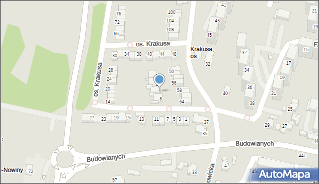 Rybnik, Osiedle Krakusa, 6, mapa Rybnika