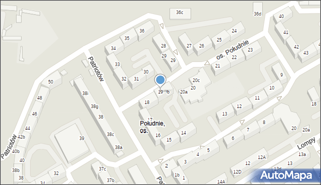 Rybnik, Osiedle Południe, 19, mapa Rybnika