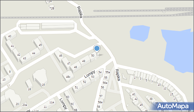 Rybnik, Osiedle Południe, 50b, mapa Rybnika