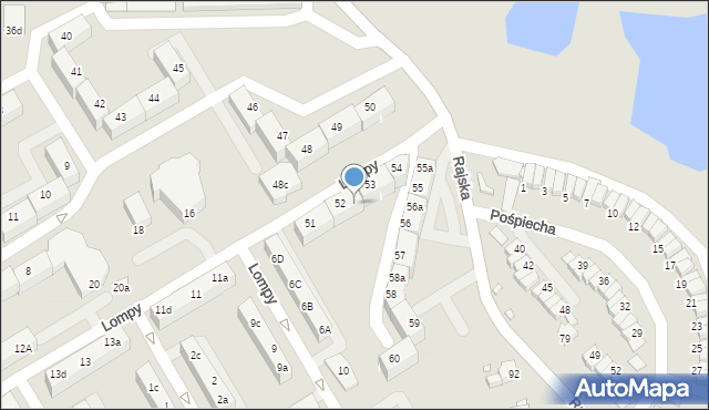 Rybnik, Osiedle Południe, 52b, mapa Rybnika