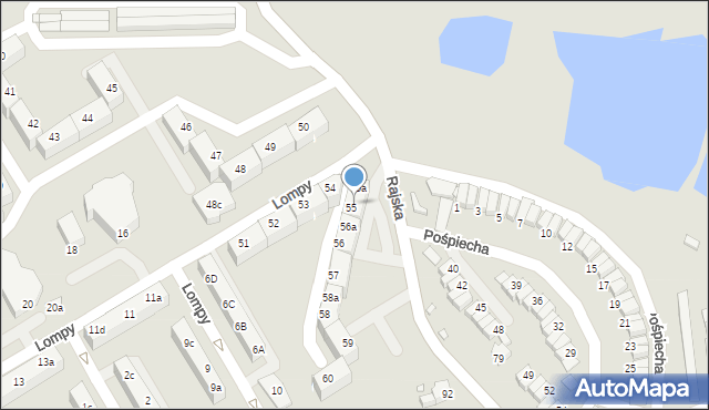 Rybnik, Osiedle Południe, 55b, mapa Rybnika