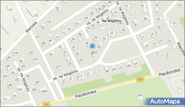 Rydułtowy, Osiedle na Wzgórzu, 28, mapa Rydułtowy