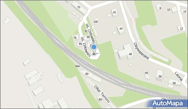 Rydułtowy, Osiedle Orłowiec, 86, mapa Rydułtowy
