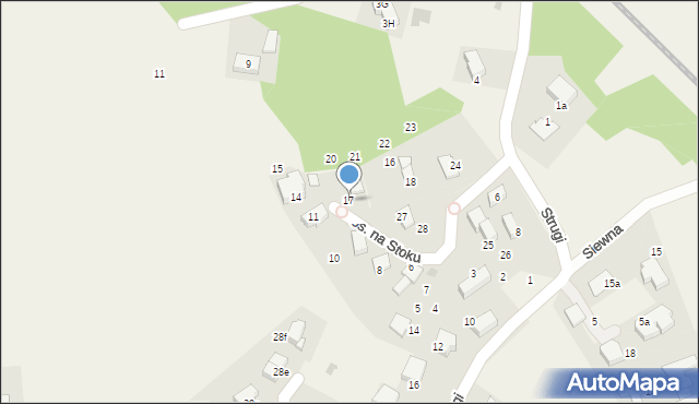 Rząska, Osiedle na Stoku, 17, mapa Rząska