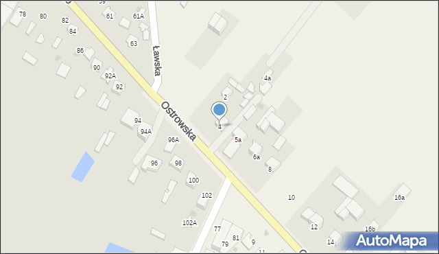 Rzekuń, Ostrowska, 4, mapa Rzekuń