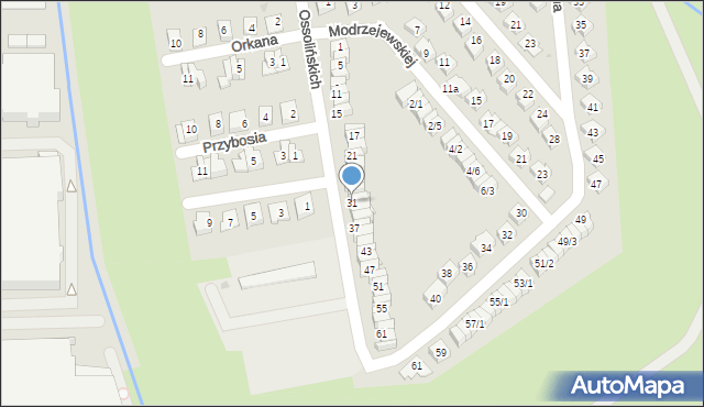 Rzeszów, Ossolińskich, 31, mapa Rzeszów