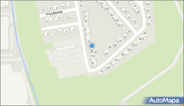 Rzeszów, Ossolińskich, 53, mapa Rzeszów