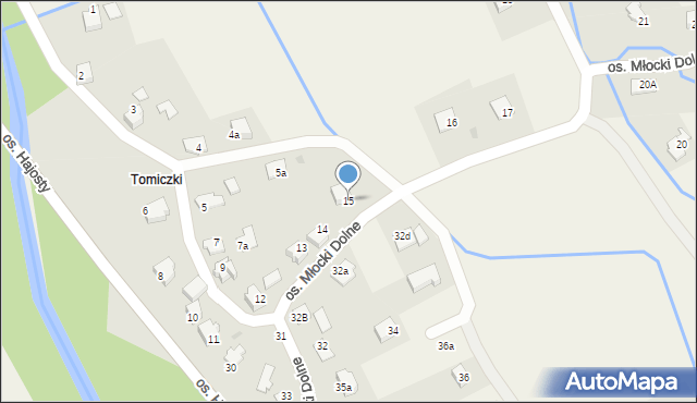 Rzyki, Osiedle Młocki Dolne, 15, mapa Rzyki