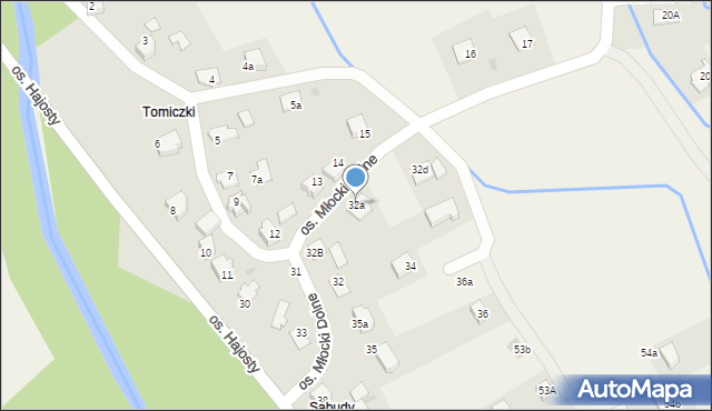 Rzyki, Osiedle Młocki Dolne, 32a, mapa Rzyki