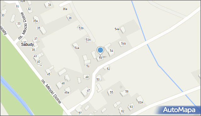 Rzyki, Osiedle Młocki Dolne, 53, mapa Rzyki