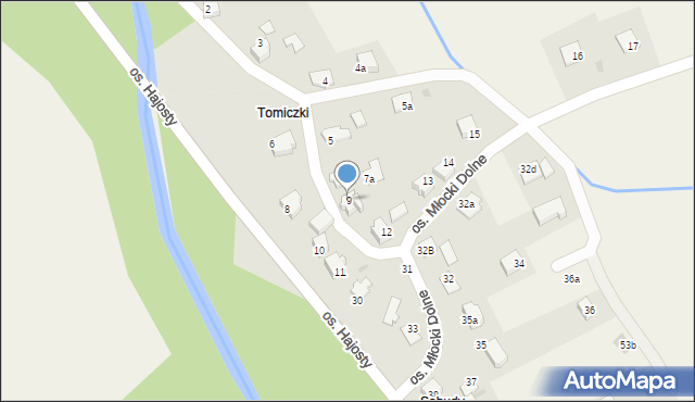 Rzyki, Osiedle Młocki Dolne, 9, mapa Rzyki