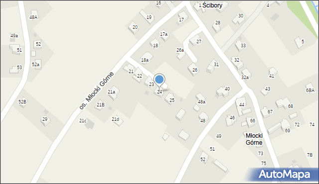 Rzyki, Osiedle Młocki Górne, 24, mapa Rzyki