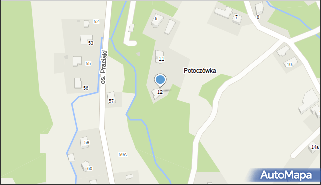 Rzyki, Osiedle Potok Kubikowski, 12, mapa Rzyki