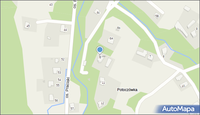 Rzyki, Osiedle Potok Kubikowski, 6, mapa Rzyki