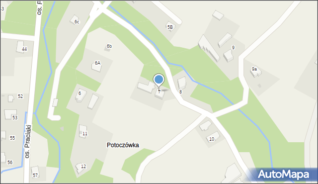 Rzyki, Osiedle Potok Kubikowski, 7, mapa Rzyki