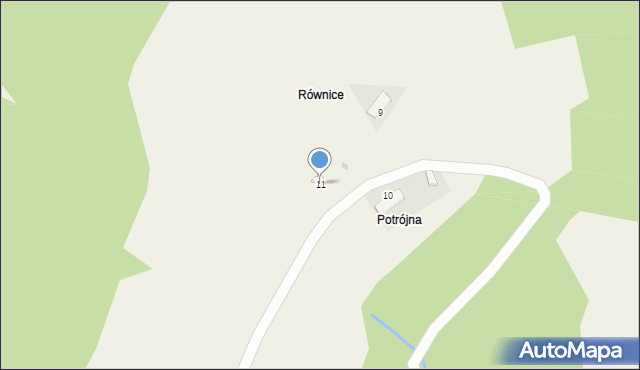 Rzyki, Osiedle Potrójna, 11, mapa Rzyki