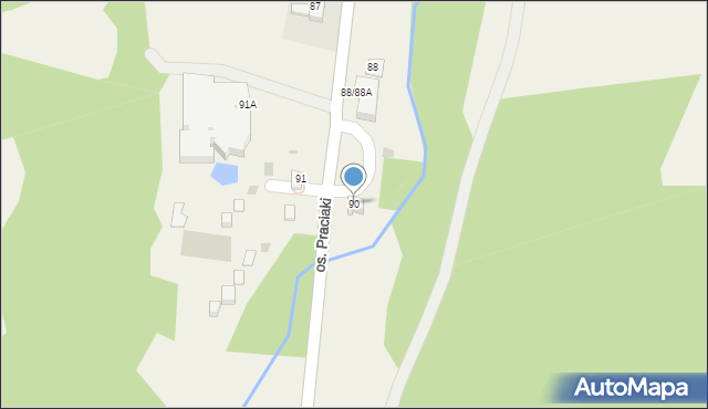 Rzyki, Osiedle Praciaki, 90, mapa Rzyki