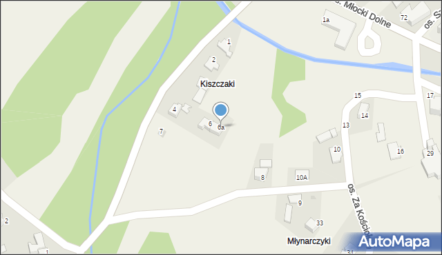 Rzyki, Osiedle Za Kościołem, 6a, mapa Rzyki