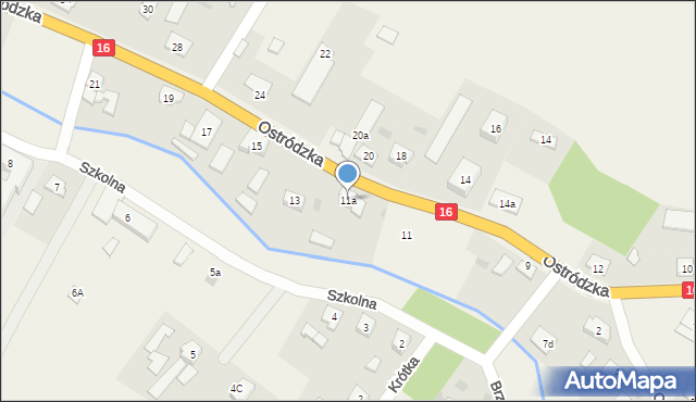 Samborowo, Ostródzka, 11a, mapa Samborowo