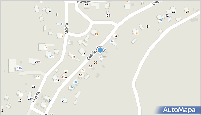 Sandomierz, Ostrówek, 28, mapa Sandomierza