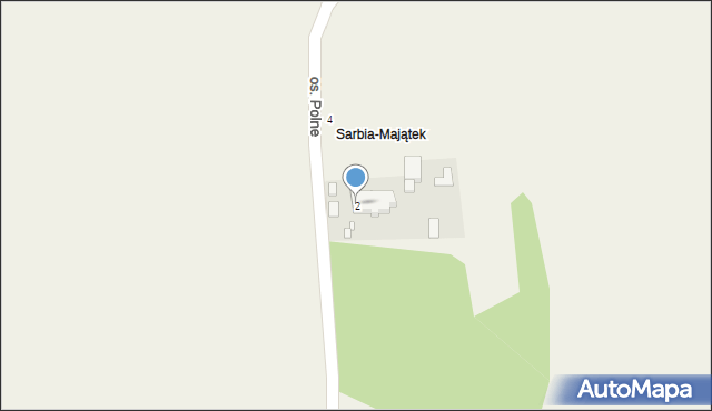 Sarbia, Osiedle Polne, 2, mapa Sarbia
