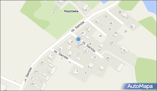 Sarnów, Osiedle Sarnów, 11, mapa Sarnów