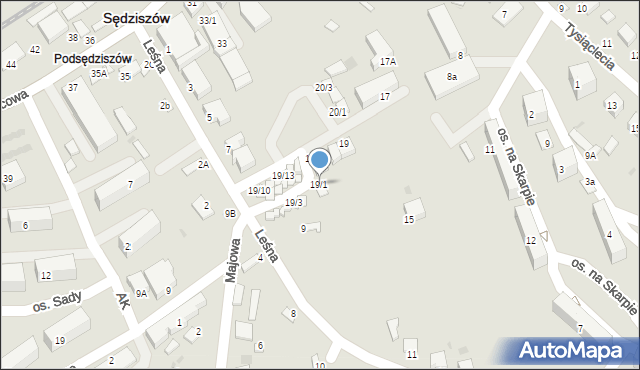 Sędziszów, Osiedle na Skarpie, 19/1, mapa Sędziszów