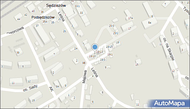 Sędziszów, Osiedle na Skarpie, 19/11, mapa Sędziszów