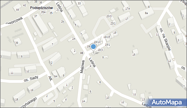 Sędziszów, Osiedle na Skarpie, 19/6, mapa Sędziszów