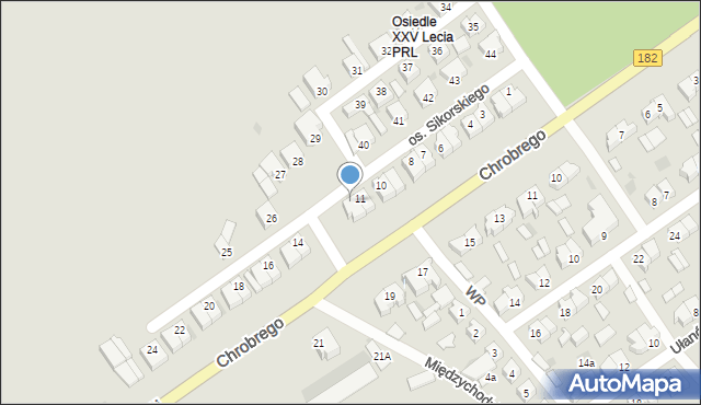 Sieraków, Osiedle Sikorskiego Władysława, gen., 12, mapa Sieraków