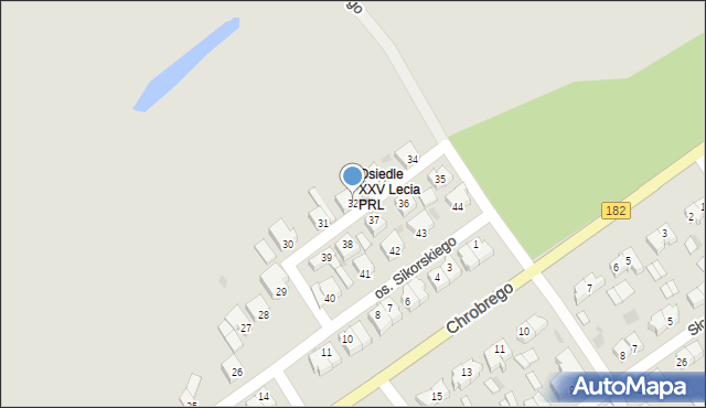 Sieraków, Osiedle Sikorskiego Władysława, gen., 32, mapa Sieraków