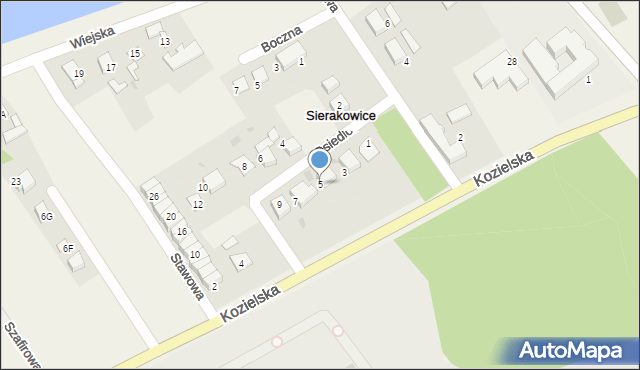 Sierakowice, Osiedlowa, 5, mapa Sierakowice