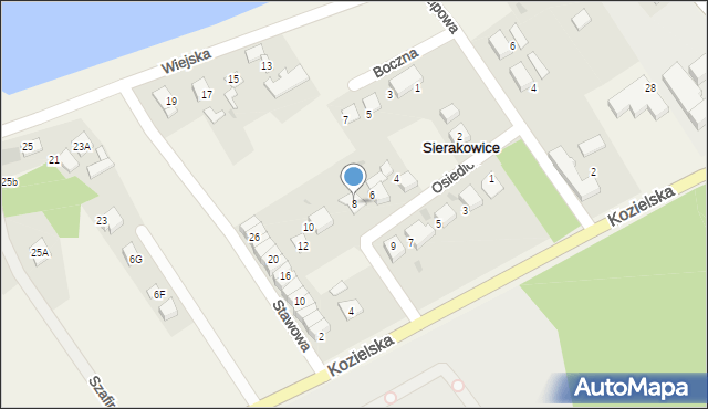 Sierakowice, Osiedlowa, 8, mapa Sierakowice