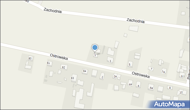 Sieroszewice, Ostrowska, 1, mapa Sieroszewice