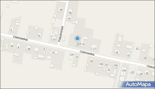 Sieroszewice, Ostrowska, 13, mapa Sieroszewice