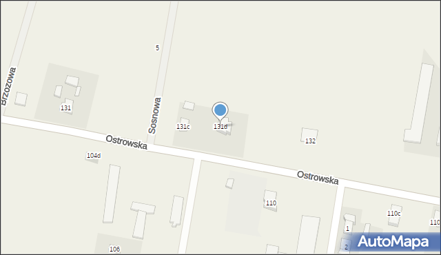 Sieroszewice, Ostrowska, 131d, mapa Sieroszewice