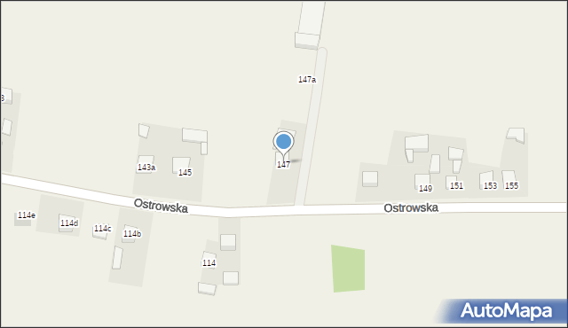 Sieroszewice, Ostrowska, 147, mapa Sieroszewice