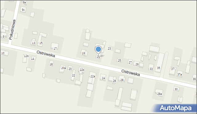 Sieroszewice, Ostrowska, 21, mapa Sieroszewice