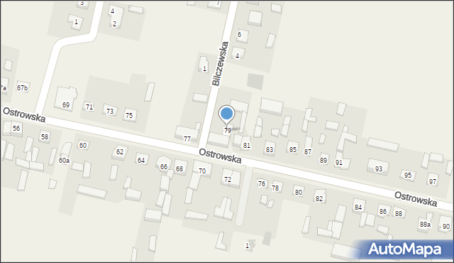 Sieroszewice, Ostrowska, 79, mapa Sieroszewice