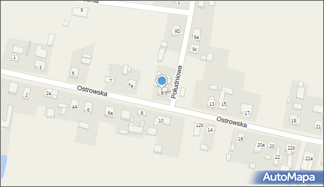 Sieroszewice, Ostrowska, 9, mapa Sieroszewice