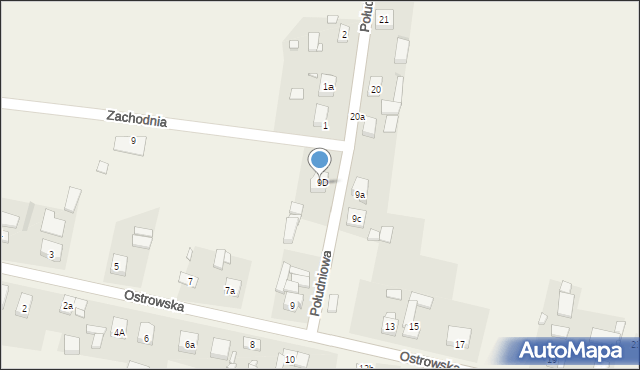 Sieroszewice, Ostrowska, 9b, mapa Sieroszewice